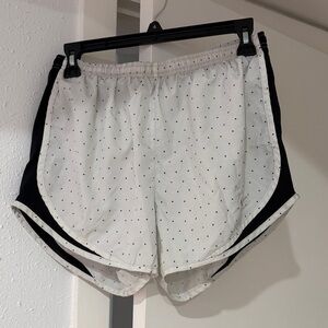 Women's Nike White and Black Polka Dot Shorts